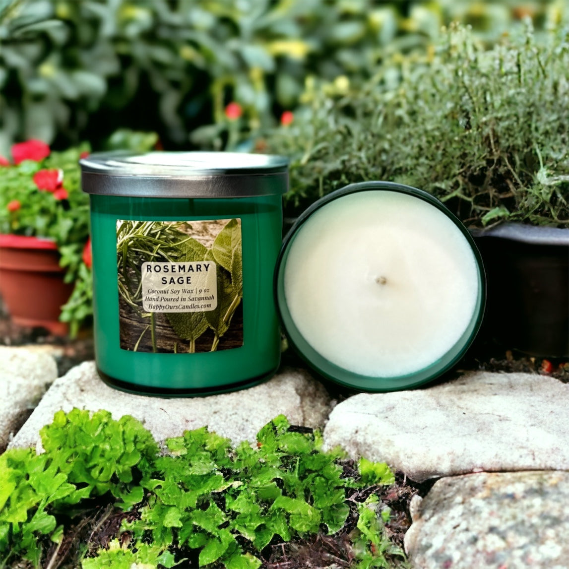 Rosemary Sage Scented Candle 9 oz