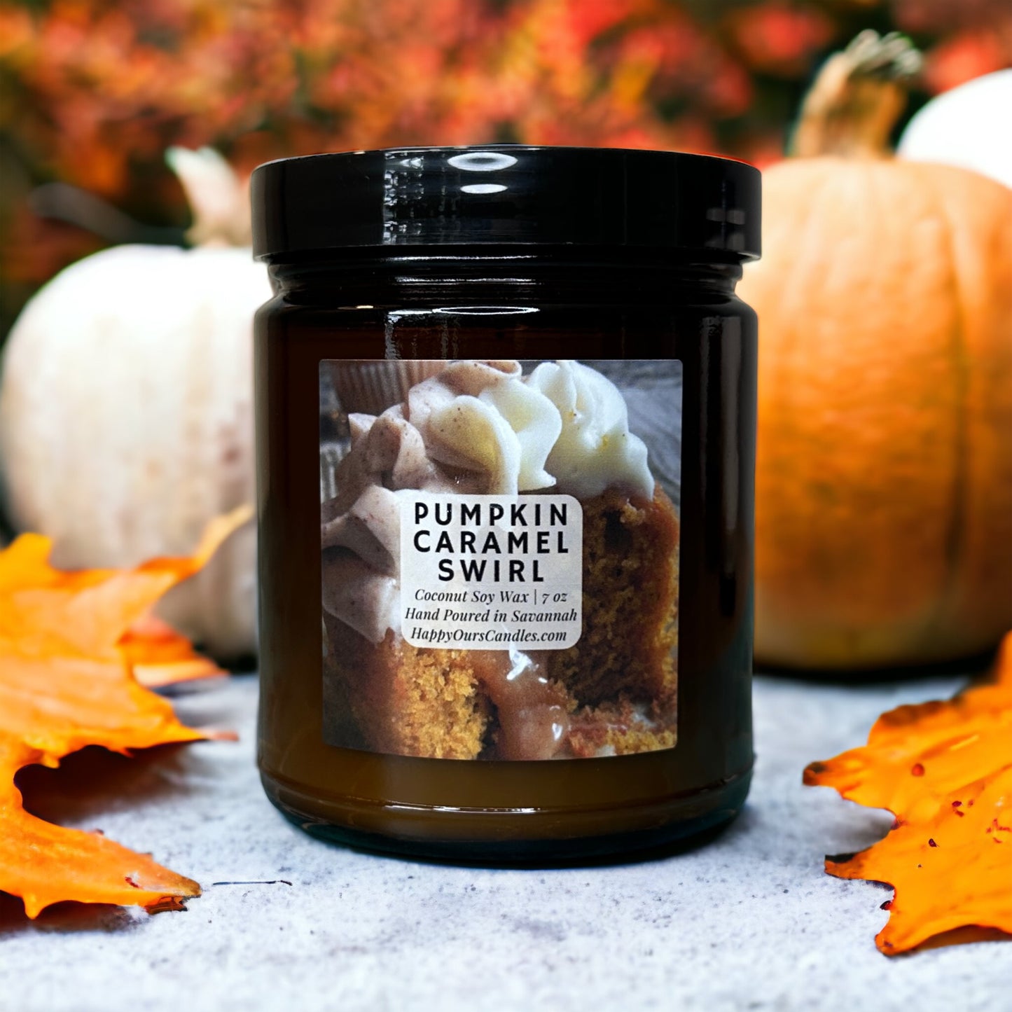 Pumpkin Caramel Swirl Scented Candle 7 oz