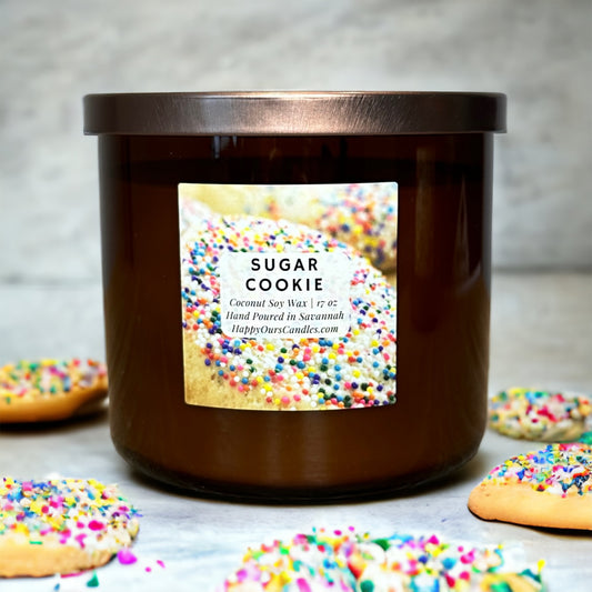 Sugar Cookie Scented Candle 17 oz, Triple Wick