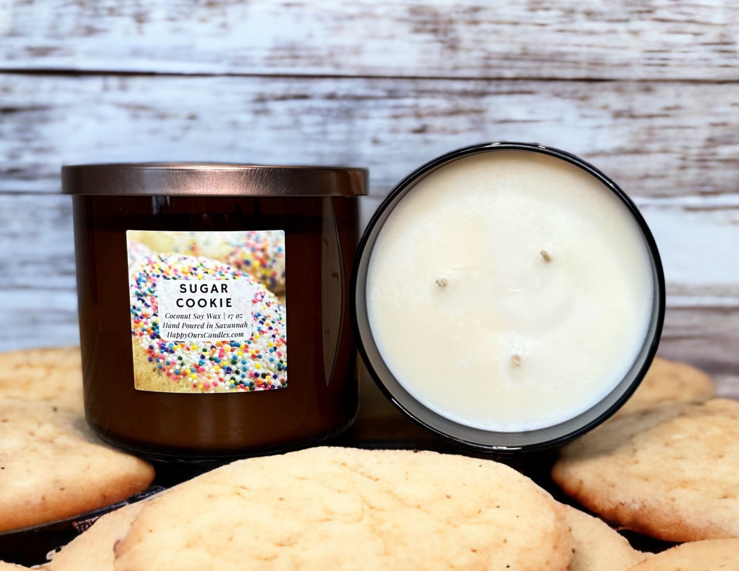 Sugar Cookie Scented Candle 17 oz, Triple Wick